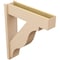 Ekena Millwork 8-in W x 32-in D x 38-in H Funston Block Rough Cedar Woodgrain TimberThane Outlooker, Primed Tan OUTUR080X32X38FST44RCPR - alternate 2
